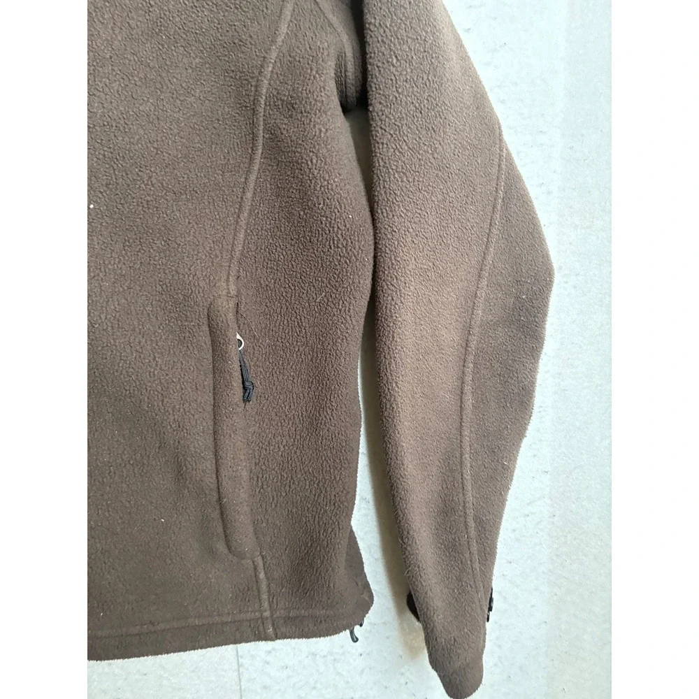 The North Face Womens TKA 100 Full Zip Fleece Jacket Brown Large 7750